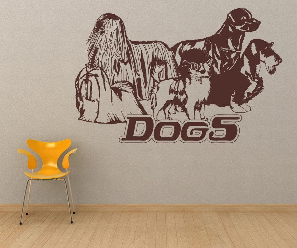 Vinyl Wall Decal Sticker Dogs #OS_AA615