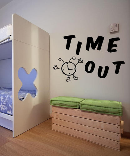 Vinyl Wall Decal Sticker Time Out #OS_MG343