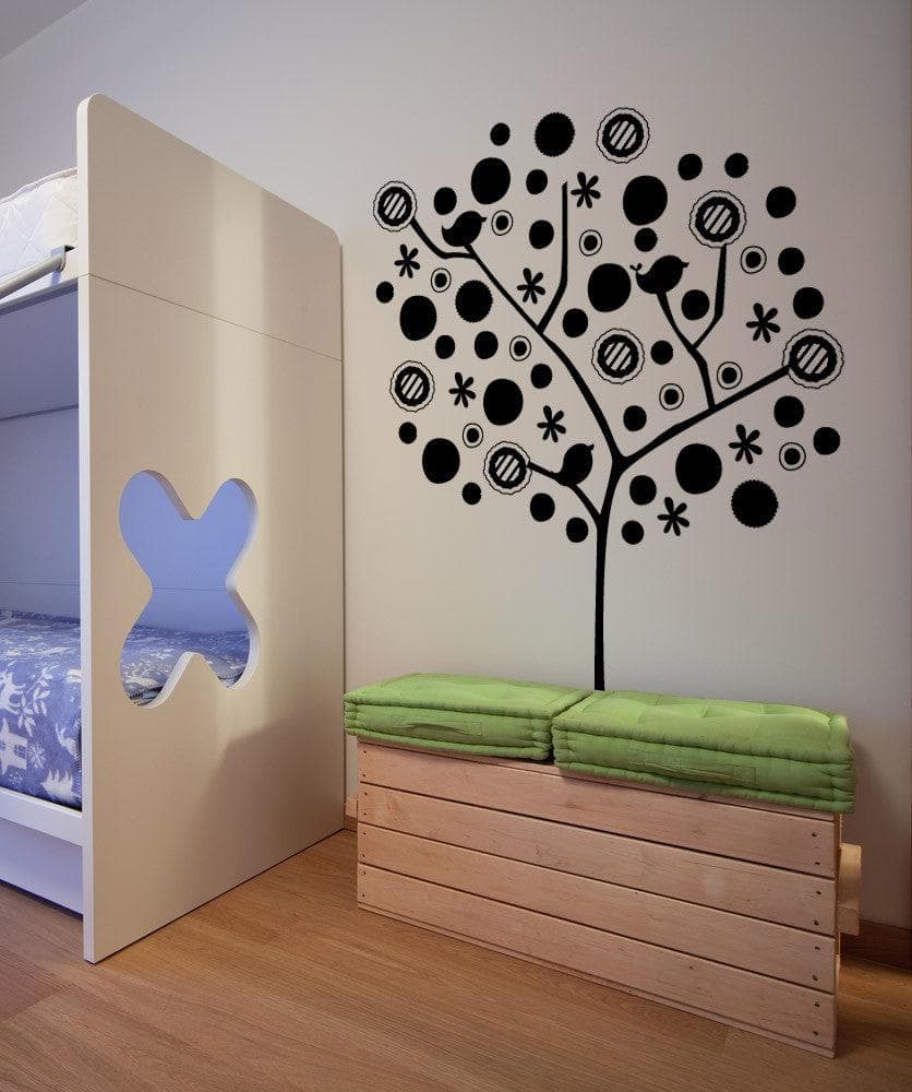 Vinyl Wall Decal Sticker Polka Dot Tree #OS_MG388