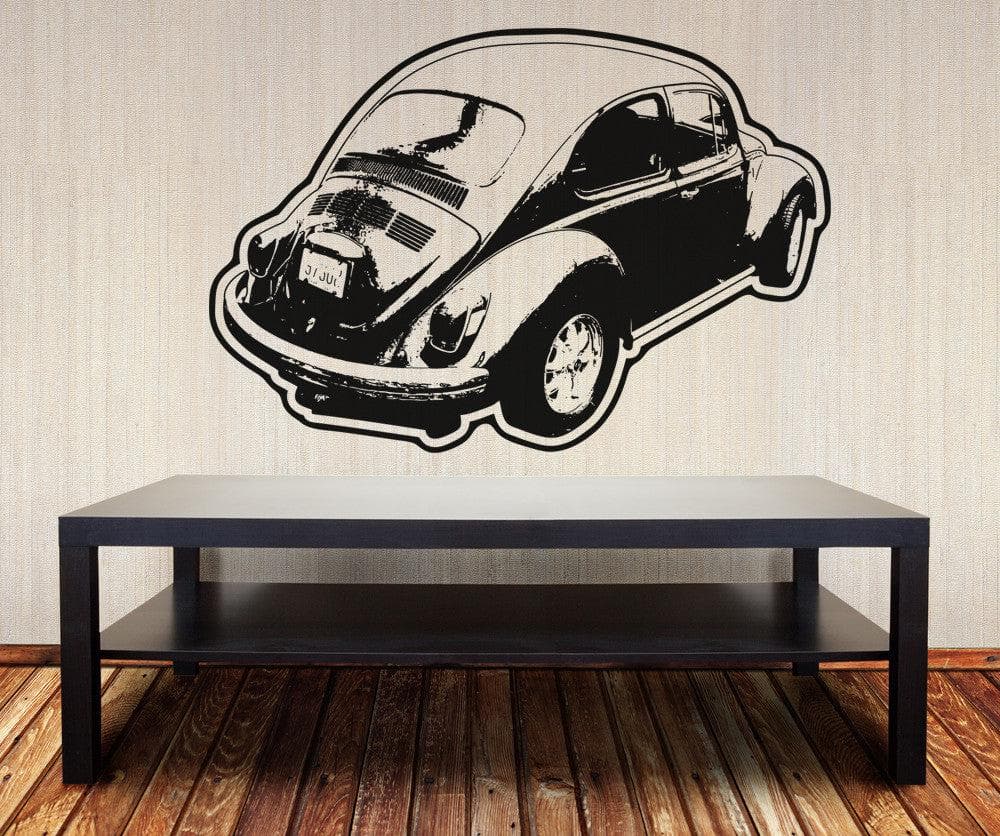Vinyl Wall Decal Sticker 70's VW Beetle #OS_AA157