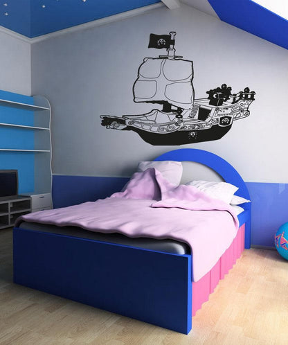 Vinyl Wall Decal Sticker Toy Pirate Ship #OS_AA308
