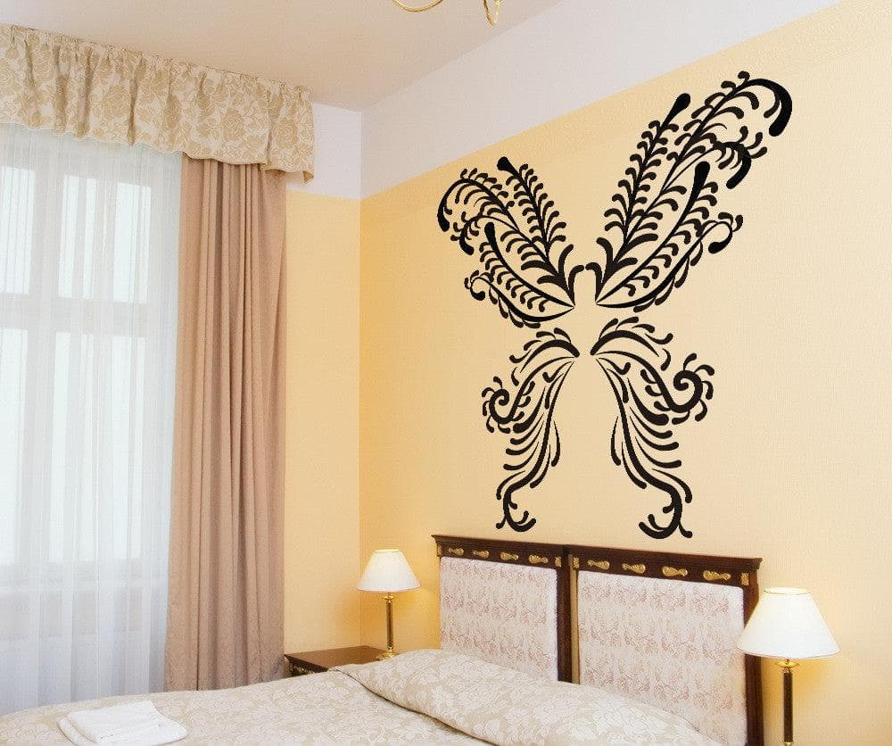 Vinyl Wall Decal Sticker Floral Butterfly #OS_DC235