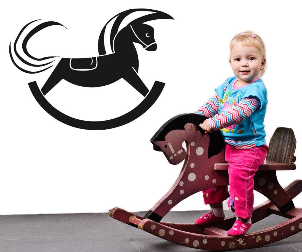 Vinyl Wall Decal Sticker Designer Rocking Horse #OS_AA304