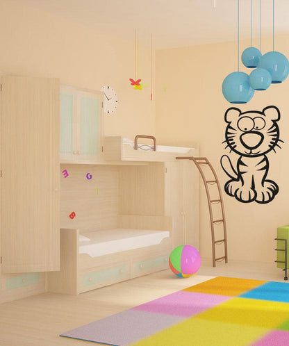 Vinyl Wall Decal Sticker Cartoon Tiger #OS_AA600