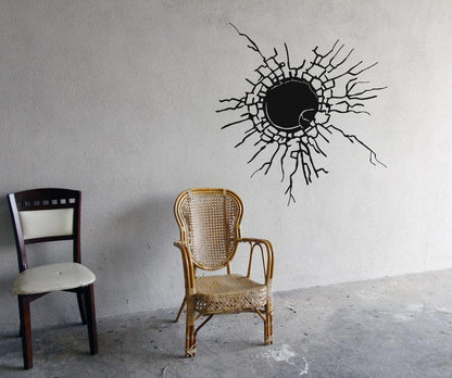 Vinyl Wall Decal Sticker Glass Hole in the Wall #OS_AA387