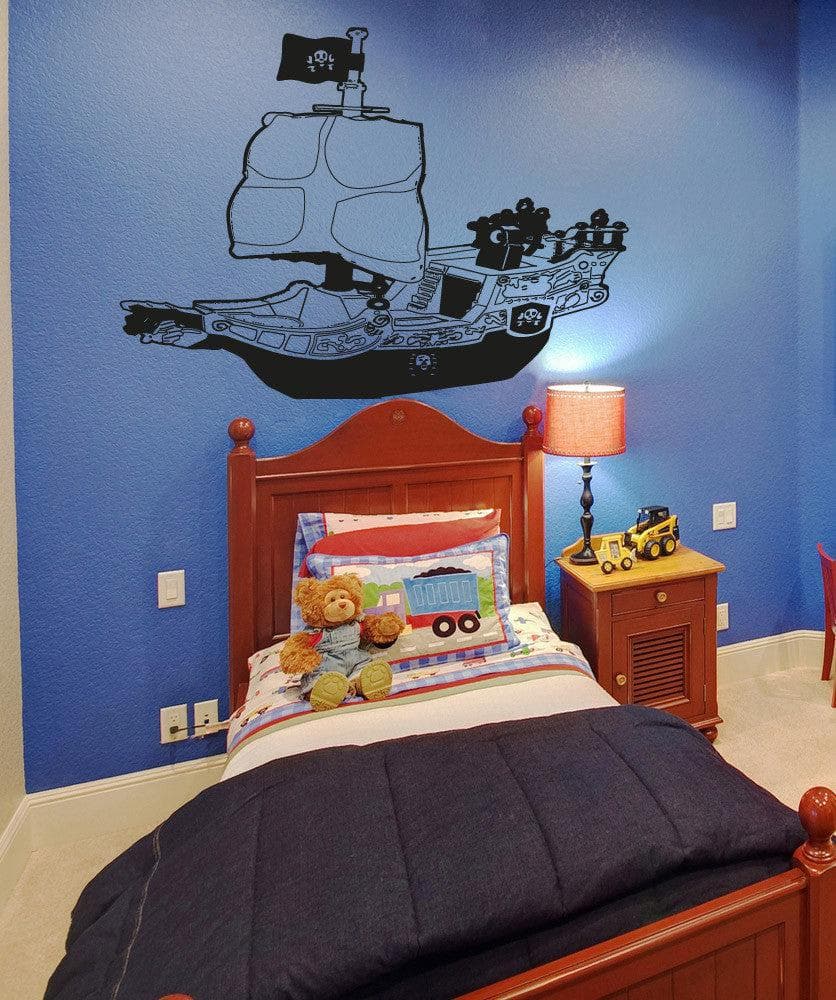 Vinyl Wall Decal Sticker Toy Pirate Ship #OS_AA308