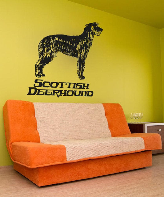 Vinyl Wall Decal Sticker Scottish Deerhound #OS_AA630