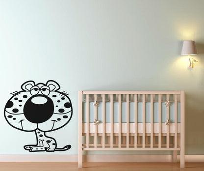 Vinyl Wall Decal Sticker Cartoon Leopard #OS_AA656