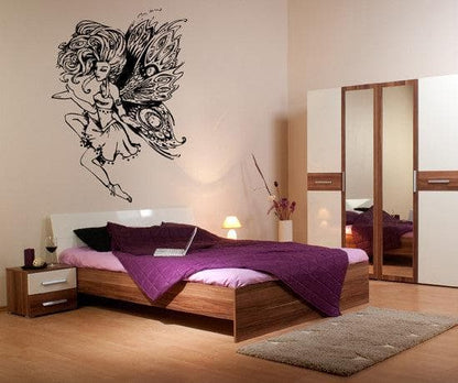 Vinyl Wall Decal Swirl Fairy with Wings #SIrwin107