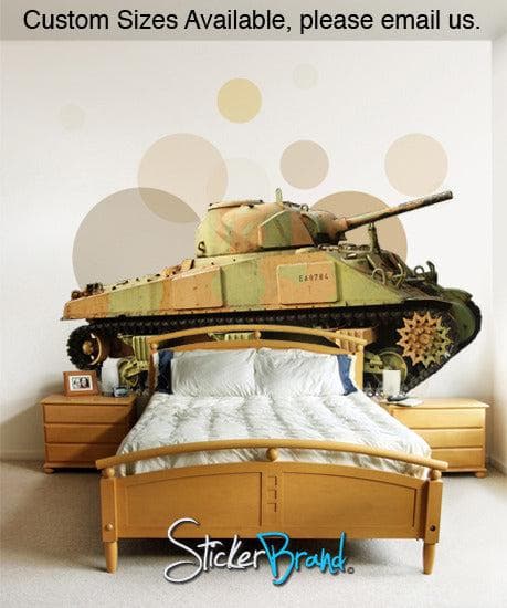 Graphic Wall Decal Sticker Military Tank #JH124