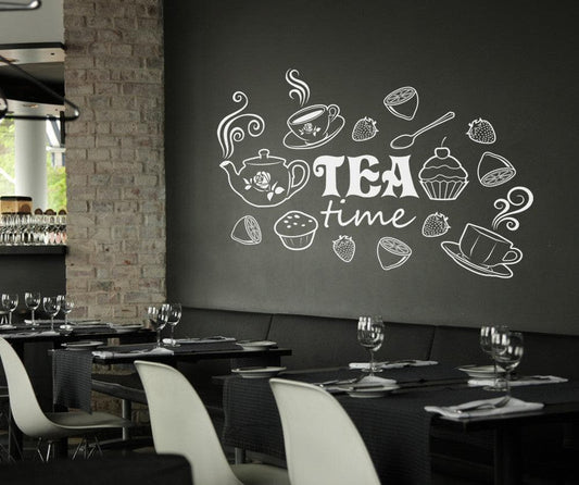 Vinyl Wall Decal Sticker Tea Time #OS_ES116