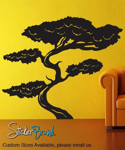 Vinyl Wall Decal Sticker Tall Asian Bonsai Tree #GFoster152
