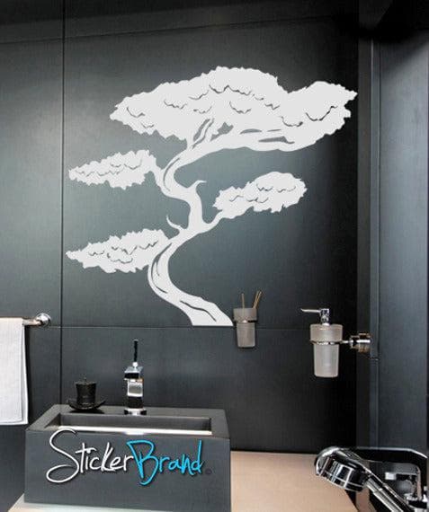 Vinyl Wall Decal Sticker Tall Asian Bonsai Tree #GFoster152