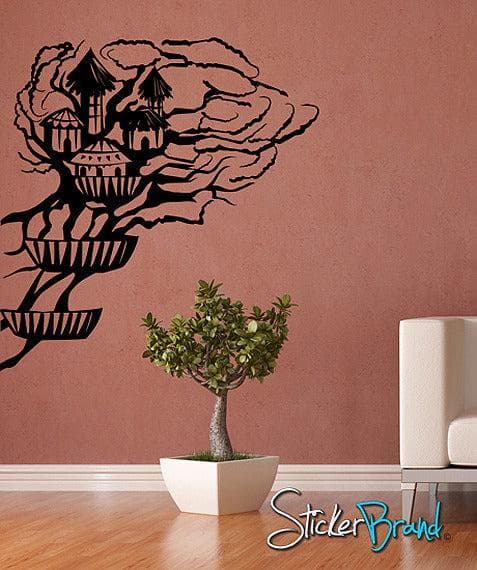 Vinyl Wall Decal Sticker Village in Tree #GFoster141