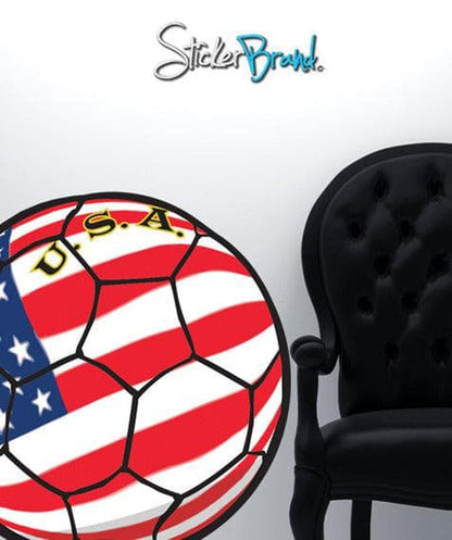 Graphic Wall Decal Sticker Football Soccer USA #JH149