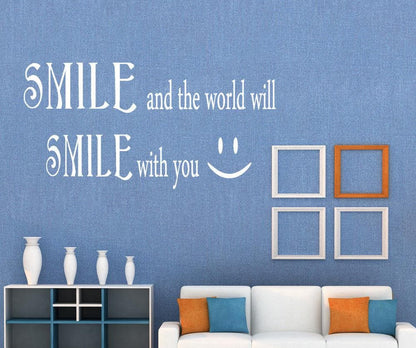 Vinyl Wall Decal Sticker Smile Smile Quote #GFoster183