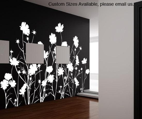 Decal. Field Wild Home #AC148 of Wall Nature – Flowers StickerBrand Decor.