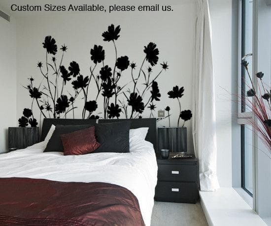 Field of Wild Flowers Wall Decal. Nature Home Decor. #AC148